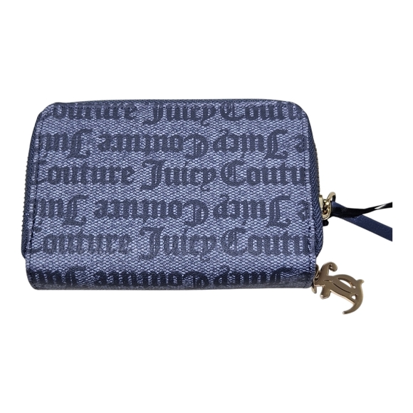 Juicy Couture Blue Wallet with Striped Design and Silver Charm - Picture 8 of 13